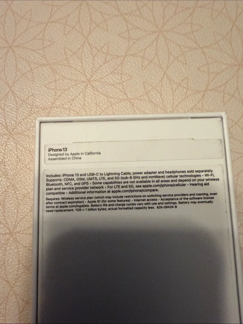 Apple iPhone Blue Finish with Dual Rear Cameras BOX ONLY